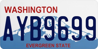 WA license plate AYB9699