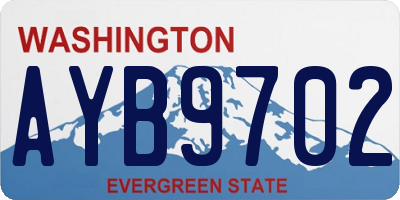 WA license plate AYB9702