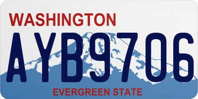 WA license plate AYB9706