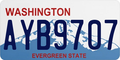 WA license plate AYB9707