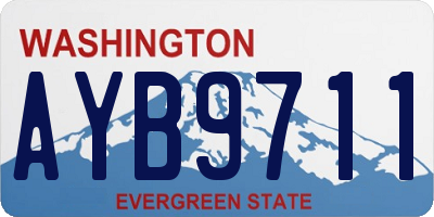 WA license plate AYB9711
