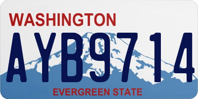 WA license plate AYB9714