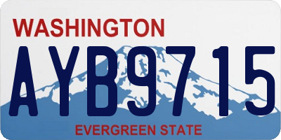 WA license plate AYB9715
