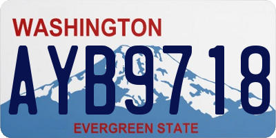 WA license plate AYB9718