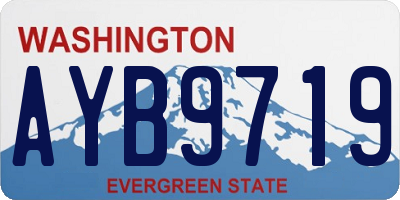 WA license plate AYB9719