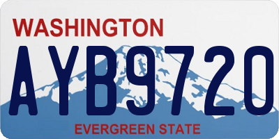 WA license plate AYB9720