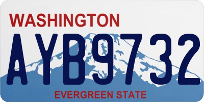 WA license plate AYB9732