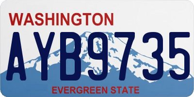 WA license plate AYB9735