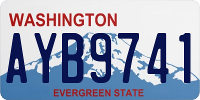 WA license plate AYB9741