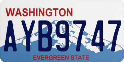 WA license plate AYB9747
