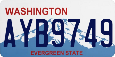 WA license plate AYB9749