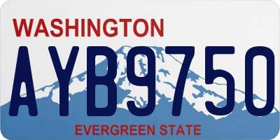WA license plate AYB9750