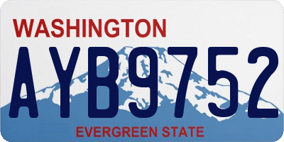 WA license plate AYB9752