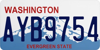 WA license plate AYB9754