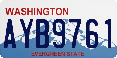 WA license plate AYB9761