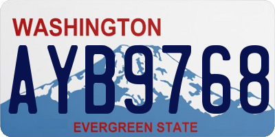 WA license plate AYB9768