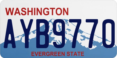 WA license plate AYB9770