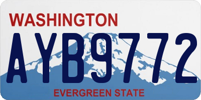 WA license plate AYB9772