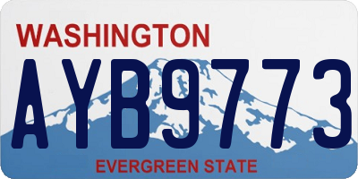WA license plate AYB9773