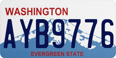 WA license plate AYB9776