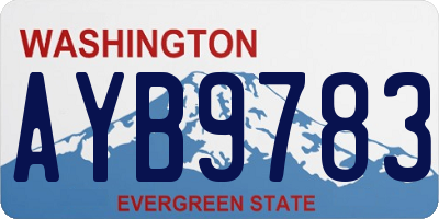 WA license plate AYB9783