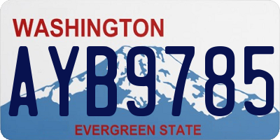 WA license plate AYB9785