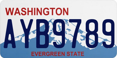 WA license plate AYB9789