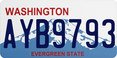 WA license plate AYB9793