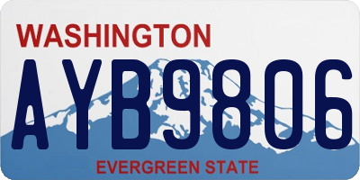 WA license plate AYB9806