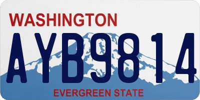 WA license plate AYB9814