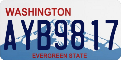 WA license plate AYB9817