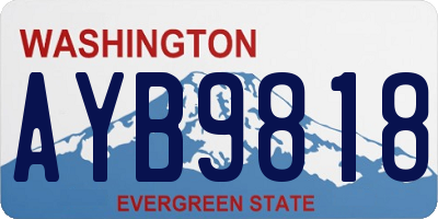WA license plate AYB9818