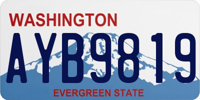 WA license plate AYB9819