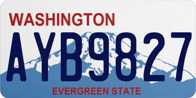 WA license plate AYB9827