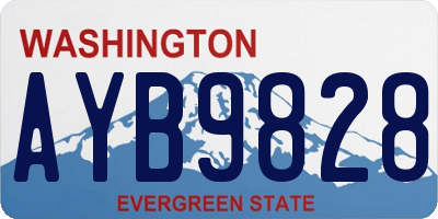 WA license plate AYB9828