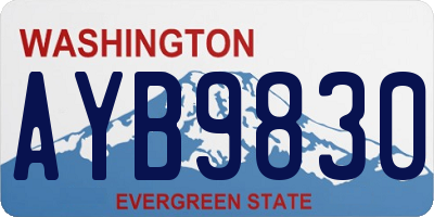 WA license plate AYB9830