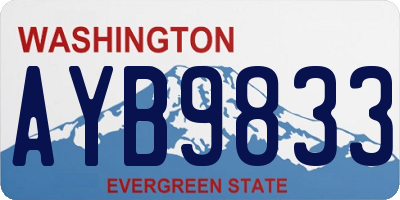 WA license plate AYB9833