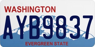 WA license plate AYB9837