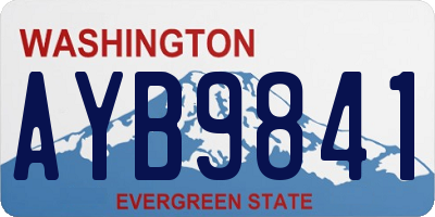 WA license plate AYB9841