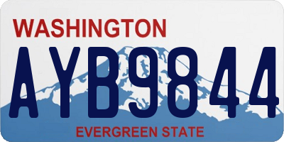 WA license plate AYB9844