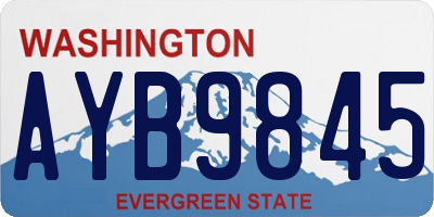 WA license plate AYB9845