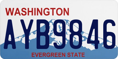 WA license plate AYB9846