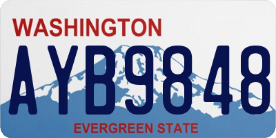 WA license plate AYB9848