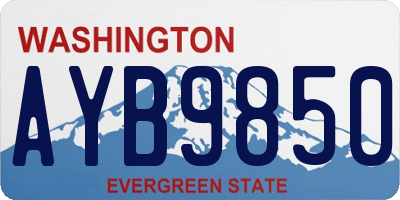 WA license plate AYB9850