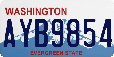 WA license plate AYB9854