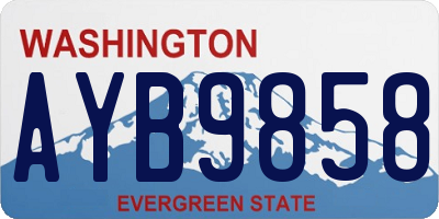 WA license plate AYB9858