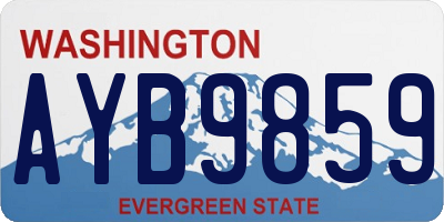 WA license plate AYB9859