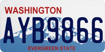 WA license plate AYB9866