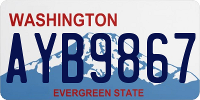 WA license plate AYB9867