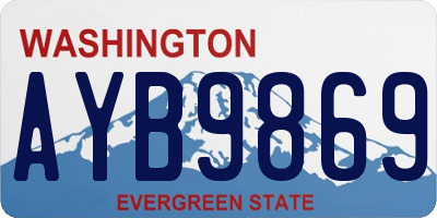 WA license plate AYB9869